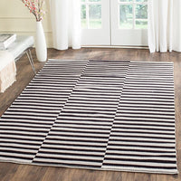 Safavieh Montauk Mtk715D Ivory / Black Striped Area Rug