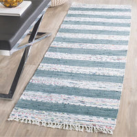 Safavieh Montauk Mtk720A Ivory / Grey Striped Area Rug