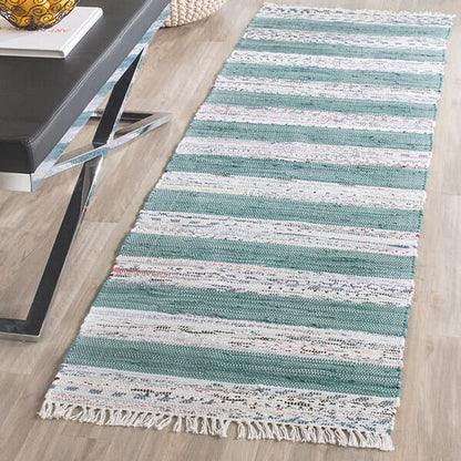 Safavieh Montauk Mtk720B Ivory / Charcoal Striped Area Rug