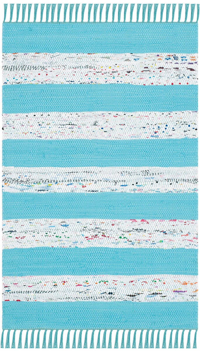 Safavieh Montauk Mtk720C Ivory / Turquoise Rugs.