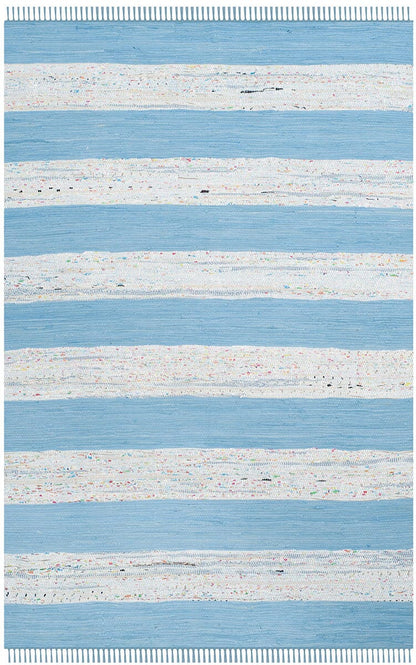 Safavieh Montauk Mtk720C Ivory / Turquoise Striped Area Rug