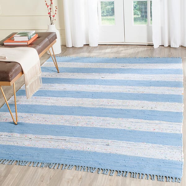 Safavieh Montauk Mtk720C Ivory / Turquoise Rugs.