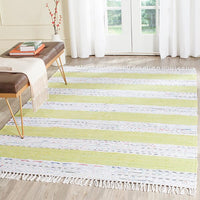 Safavieh Montauk Mtk720D Ivory / Light Green Striped Area Rug