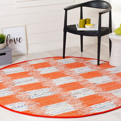 Safavieh Montauk Mtk721B Orange / Multi Geometric Area Rug