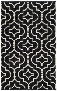 Safavieh Montauk Mtk722D Black / Ivory Geometric Area Rug