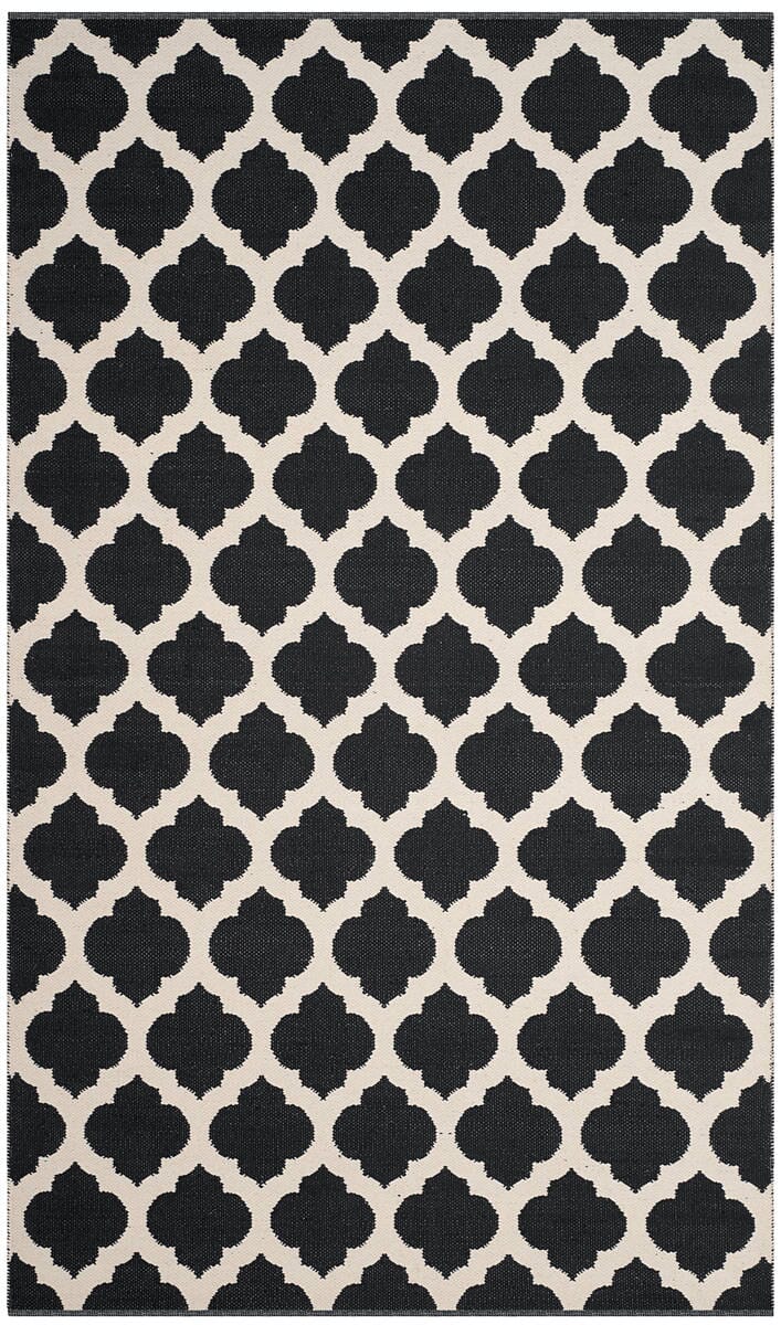 Safavieh Montauk Mtk723D Black / Ivory Rugs.