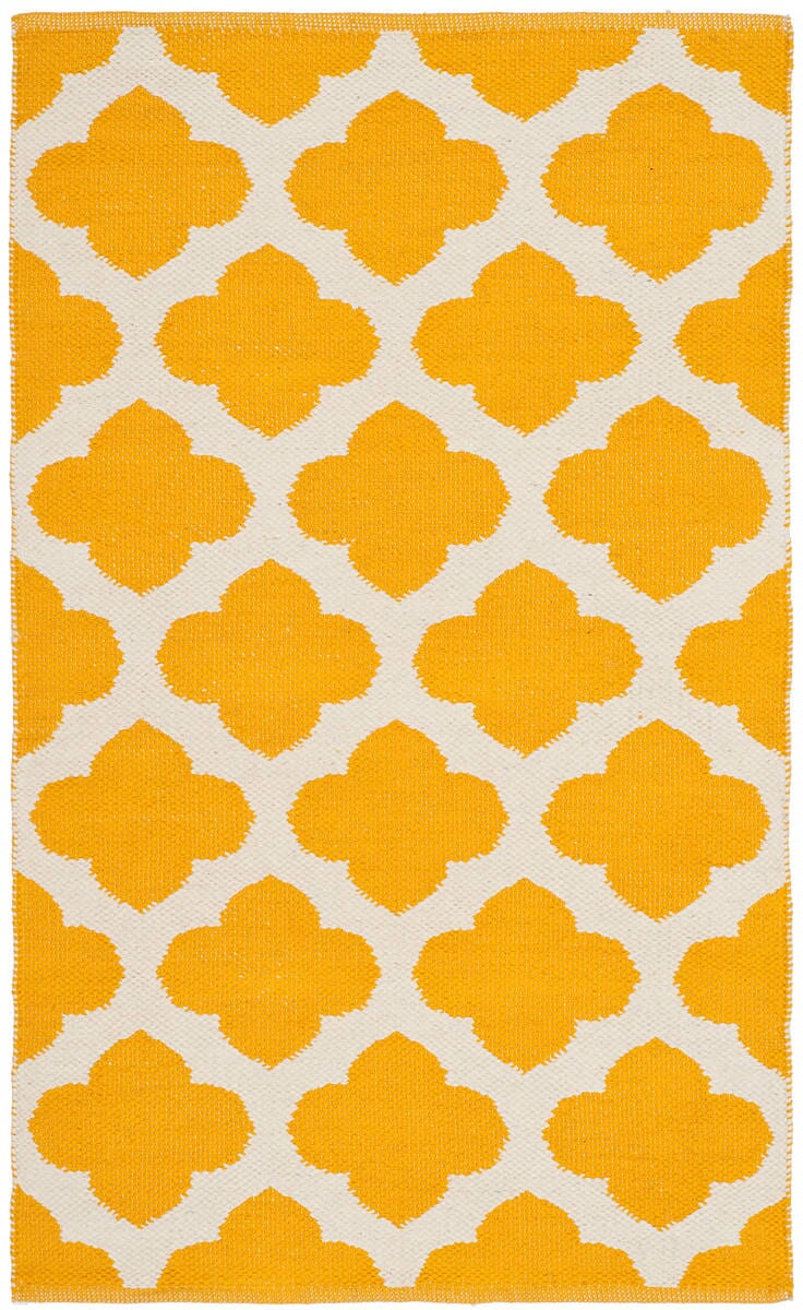 Safavieh Montauk Mtk723J Yellow / Ivory Geometric Area Rug