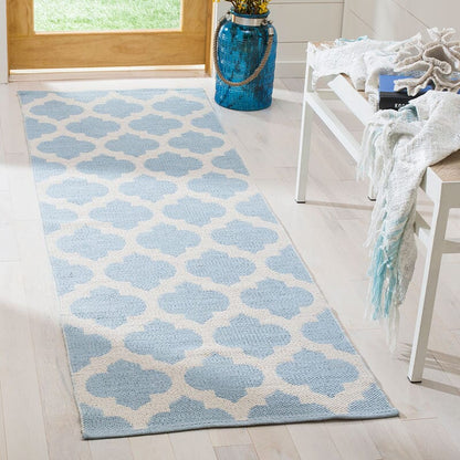 Safavieh Montauk Mtk723K Light Blue / Ivory Geometric Area Rug