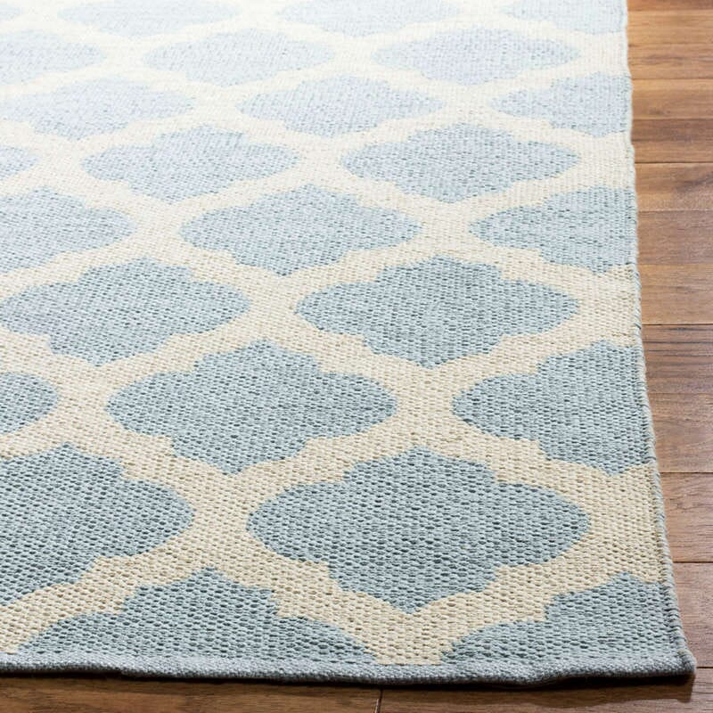 Safavieh Montauk Mtk723K Light Blue / Ivory Geometric Area Rug