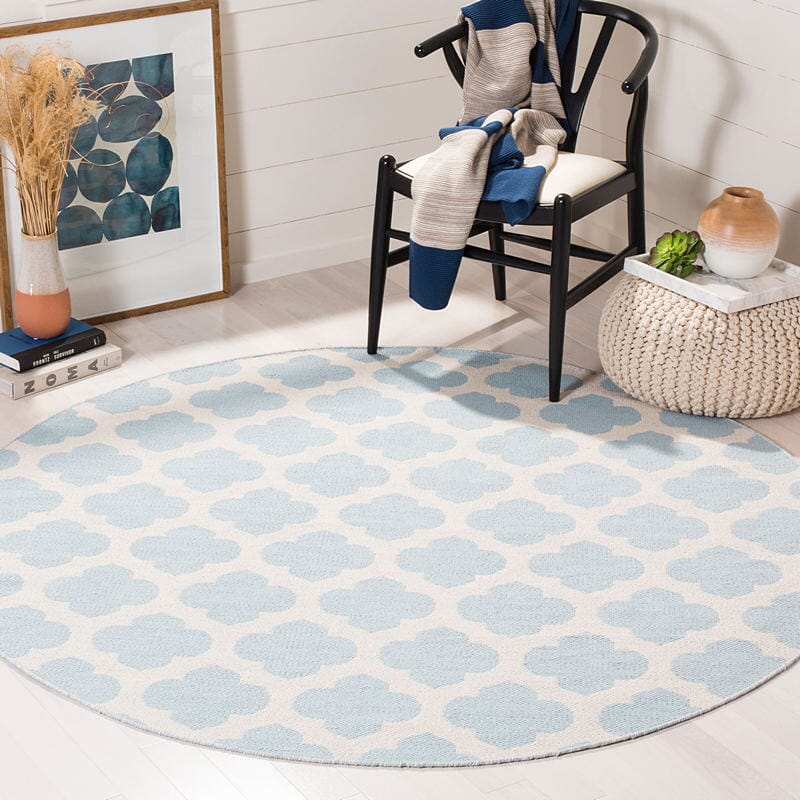 Safavieh Montauk Mtk723K Light Blue / Ivory Geometric Area Rug