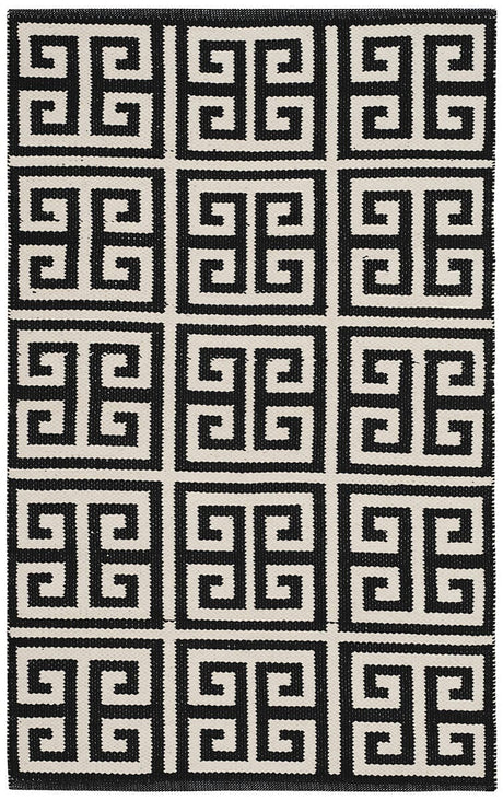 Safavieh Montauk Mtk724D Black / Ivory Rugs.