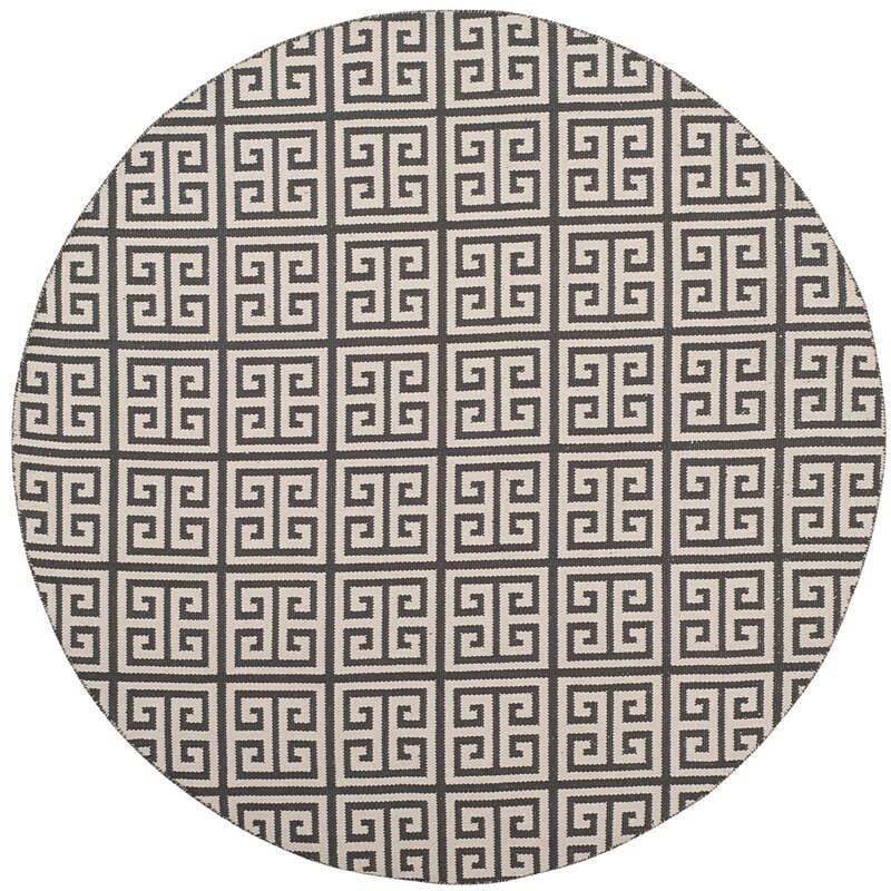 Safavieh Montauk Mtk724E Dark Grey / Ivory Geometric Area Rug