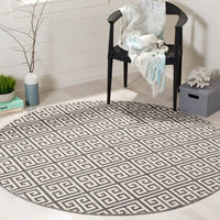 Safavieh Montauk Mtk724E Dark Grey / Ivory Geometric Area Rug