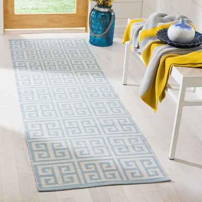 Safavieh Montauk Mtk724K Light Blue / Ivory Geometric Area Rug