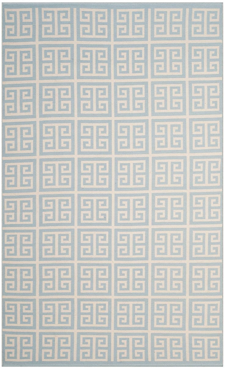 Safavieh Montauk Mtk724K Light Blue / Ivory Geometric Area Rug