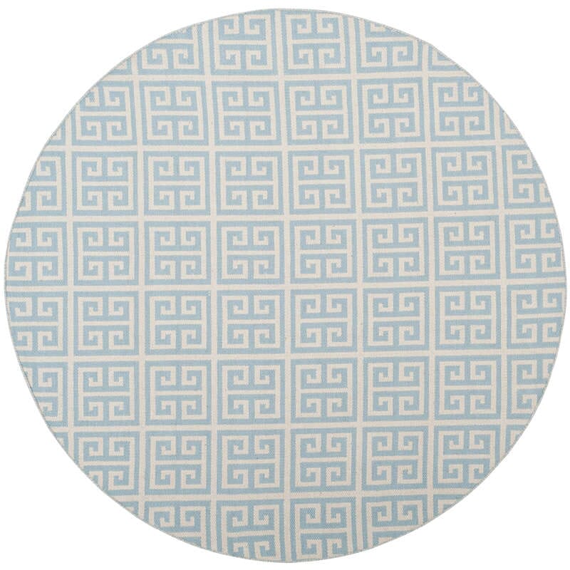 Safavieh Montauk Mtk724K Light Blue / Ivory Geometric Area Rug