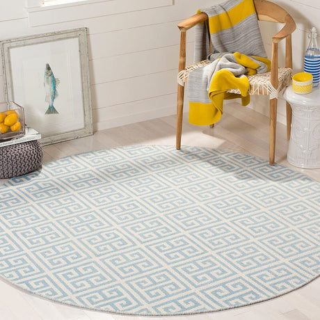 Safavieh Montauk Mtk724K Light Blue / Ivory Rugs.