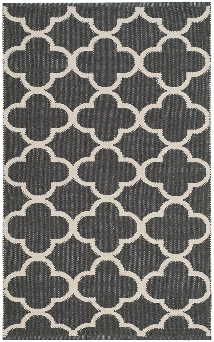 Safavieh Montauk Mtk725E Dark Grey / Ivory Rugs.