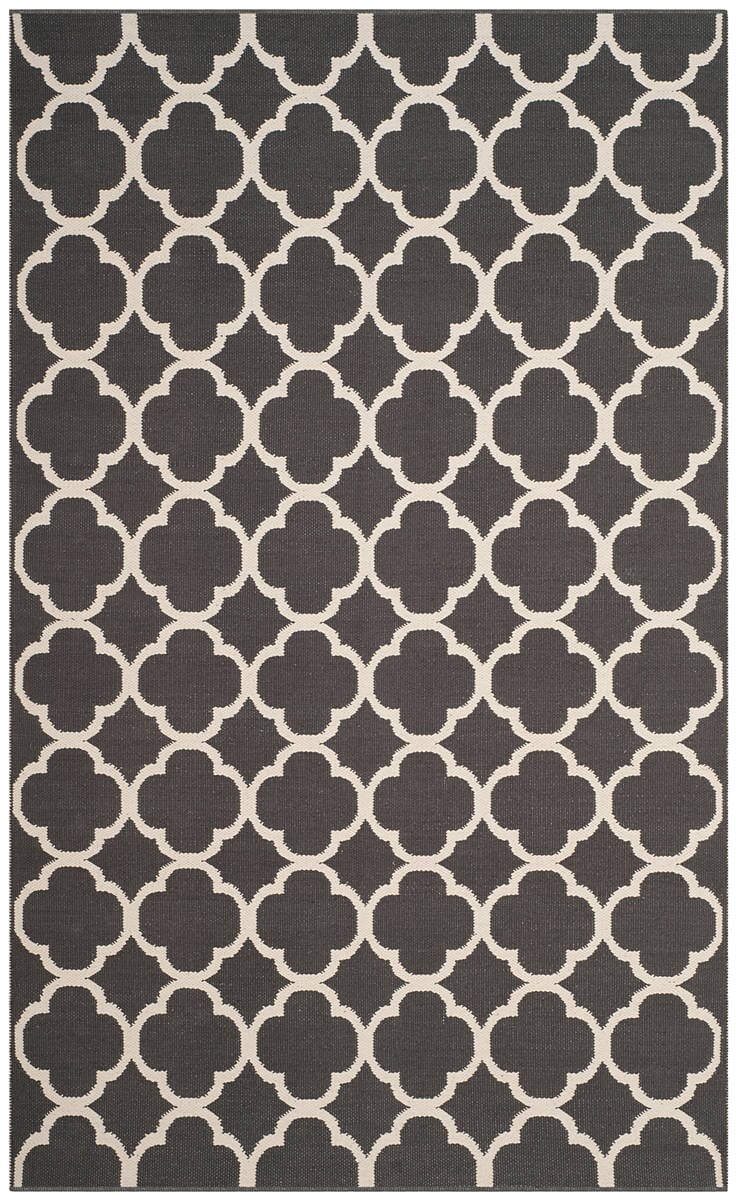 Safavieh Montauk Mtk725E Dark Grey / Ivory Geometric Area Rug