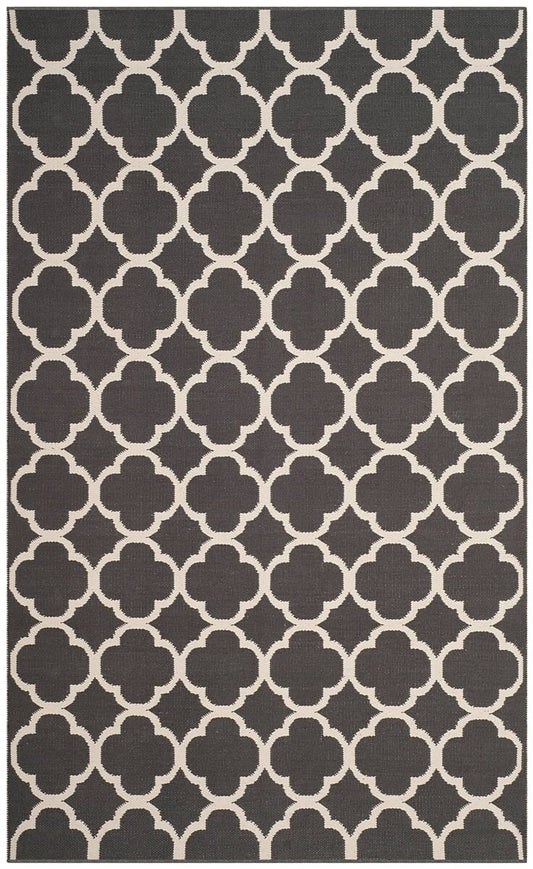 Safavieh Montauk Mtk725E Dark Grey / Ivory Geometric Area Rug