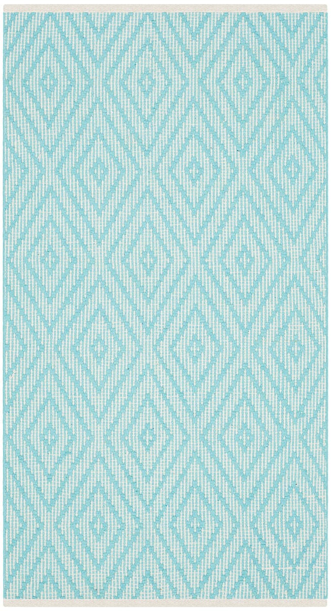 Safavieh Montauk Mtk811H Turquoise / Ivory Geometric Area Rug