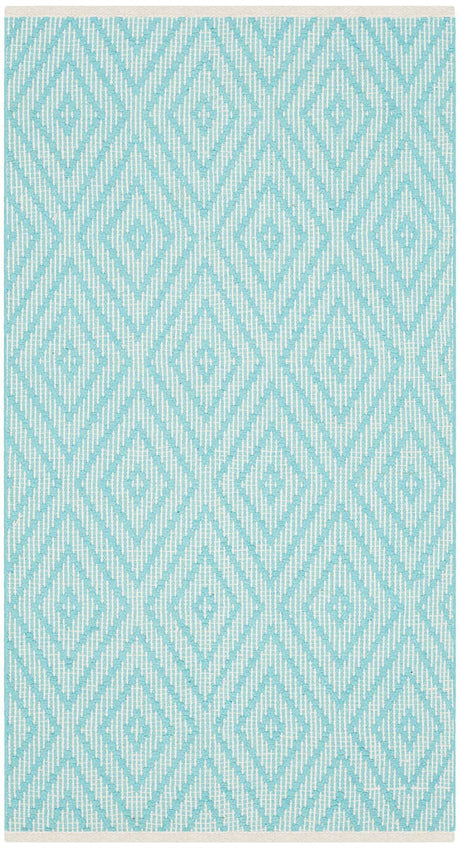 Safavieh Montauk Mtk811H Turquoise / Ivory Rugs.