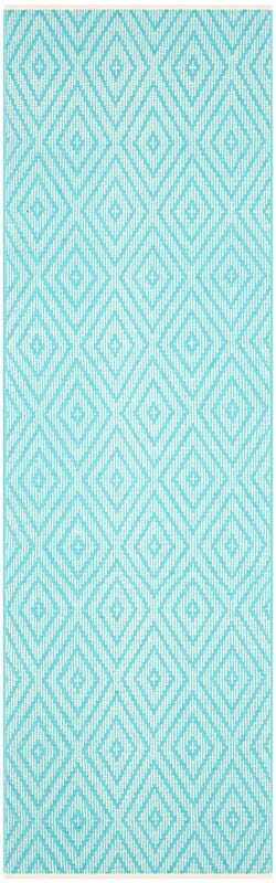 Safavieh Montauk Mtk811H Turquoise / Ivory Geometric Area Rug