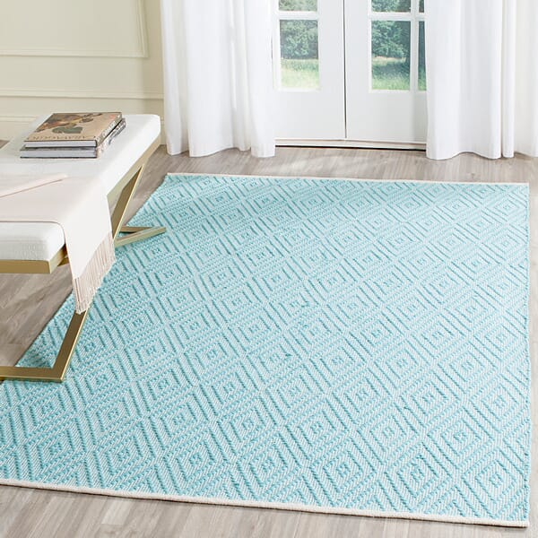 Safavieh Montauk Mtk811H Turquoise / Ivory Rugs.