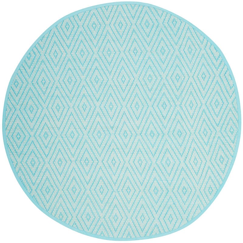 Safavieh Montauk Mtk811H Turquoise / Ivory Geometric Area Rug