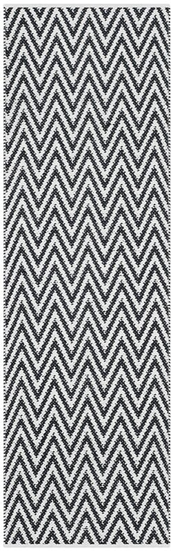 Safavieh Montauk Mtk812D Black / Ivory Chevron Area Rug