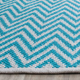 Safavieh Montauk Mtk812H Turquoise / Ivory Rugs.