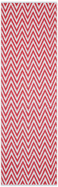 Safavieh Montauk Mtk812K Red / Ivory Chevron Area Rug