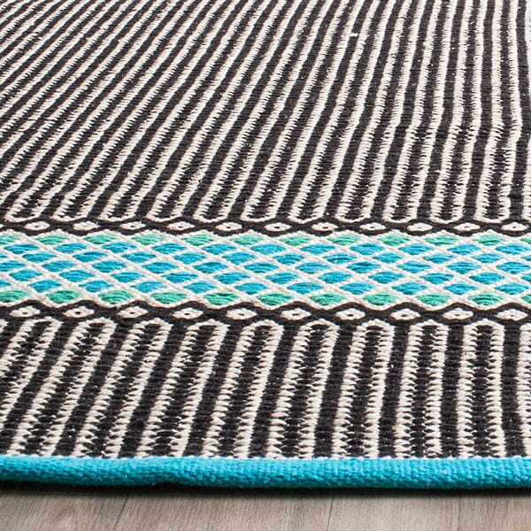 Safavieh Montauk Mtk820H Turquoise / Multi Striped Area Rug