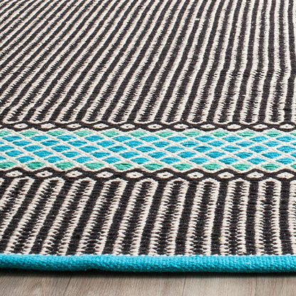 Safavieh Montauk Mtk820H Turquoise / Multi Striped Area Rug