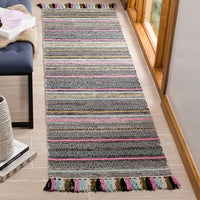 Safavieh Montauk Mtk901B Black / Multi Striped Area Rug