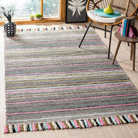 Safavieh Montauk Mtk901B Black / Multi Striped Area Rug