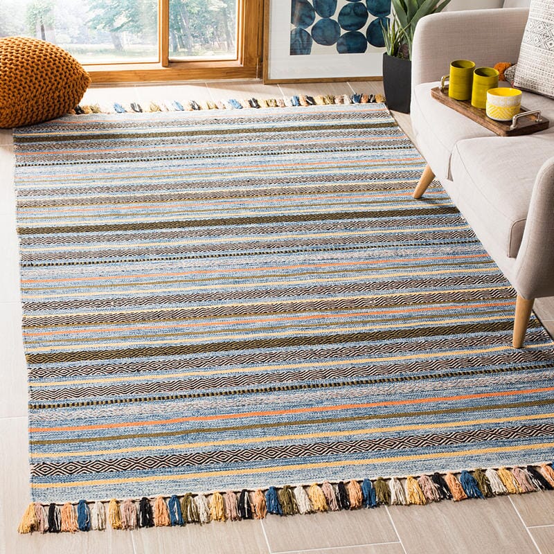 Safavieh Montauk Mtk901C Blue / Multi Striped Area Rug