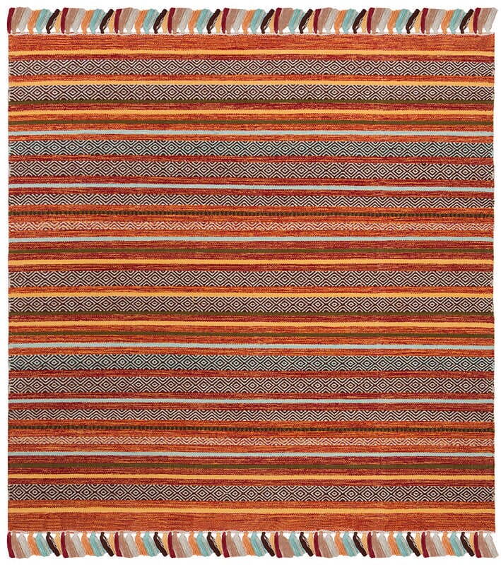 Safavieh Montauk Mtk901D Rust / Multi Striped Area Rug