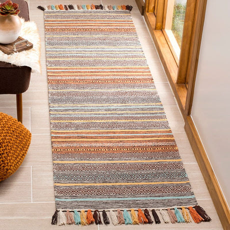 Safavieh Montauk Mtk901E Turquoise / Brown Rugs.