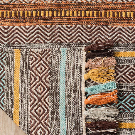 Safavieh Montauk Mtk901E Turquoise / Brown Rugs.