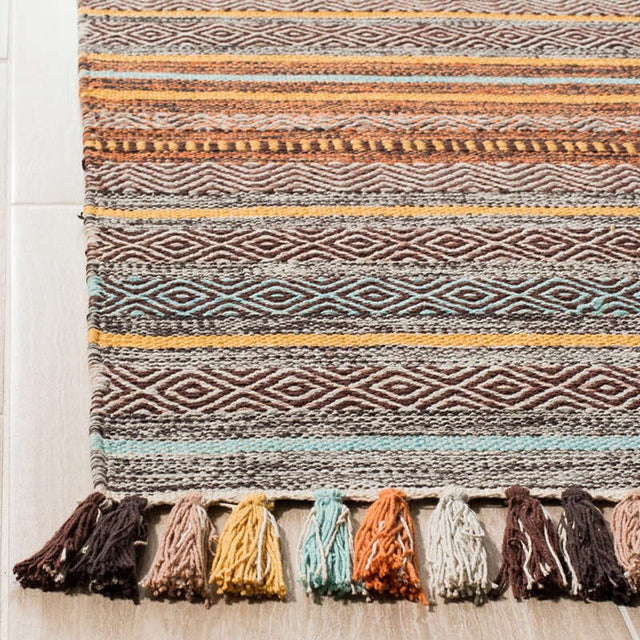 Safavieh Montauk Mtk901E Turquoise / Brown Rugs.