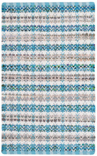 Safavieh Montauk Mtk950C Aqua / Multi Striped Area Rug