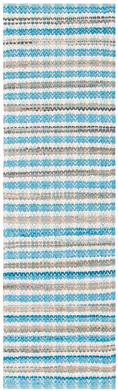 Safavieh Montauk Mtk950C Aqua / Multi Striped Area Rug