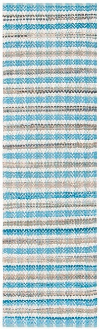 Safavieh Montauk Mtk950C Aqua / Multi Striped Area Rug