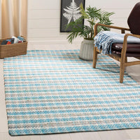 Safavieh Montauk Mtk950C Aqua / Multi Striped Area Rug