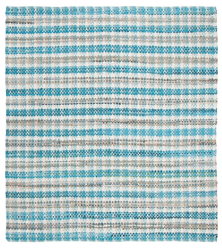 Safavieh Montauk Mtk950C Aqua / Multi Striped Area Rug