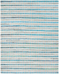 Safavieh Montauk Mtk950C Aqua / Multi Striped Area Rug