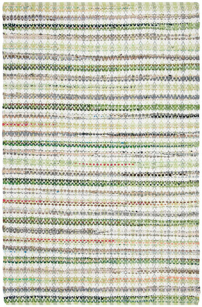 Safavieh Montauk Mtk950G Green / Multi Striped Area Rug