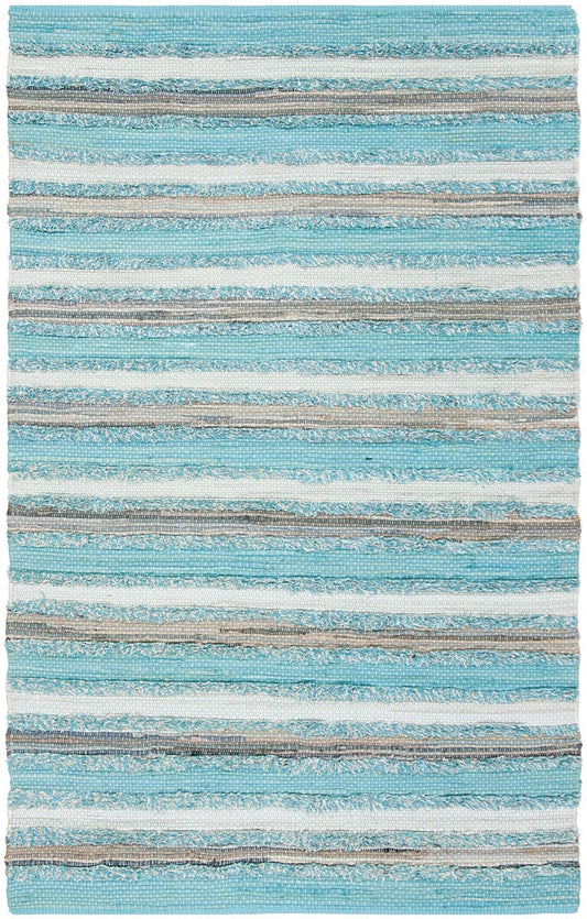 Safavieh Montauk Mtk951C Aqua / Multi Striped Area Rug