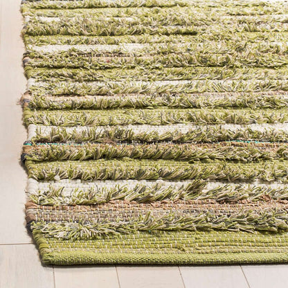 Safavieh Montauk Mtk951G Green / Multi Striped Area Rug